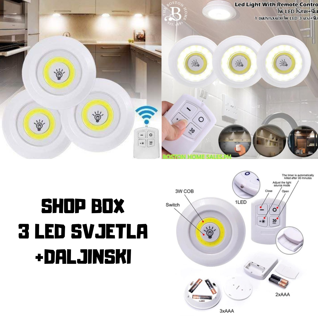 3 LED SVJETLA +DALJINSKI
