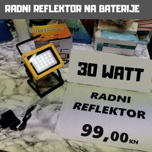 led refflektor 30 watt sa punjivim baterijama